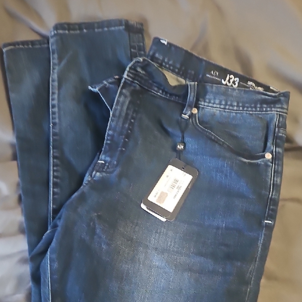 Armani Exchange Blue Slim Jeans Versatile Style